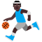 Man Bouncing Ball- Dark Skin Tone emoji on Microsoft